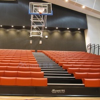 Système de Sièges Rétractables Mobiles Télescopiques Avant à Commande Électrique pour Tribunes Portables de Stades et Gymnasiums Intérieurs