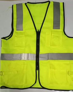 เสื้อกั๊กนิรภัยโพลีเอสเตอร์100% สะท้อนแสงเสื้อกั๊กด้านหน้ามีซิปด้านหน้า - Product Image 4