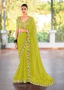 Fantezi dantel Georgette Saree koleksiyonu nakış bluz ile toptan fiyata mevcut oranı gündelik giyim ve parti giymek için uygun