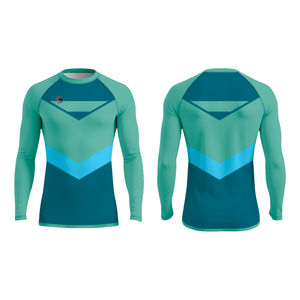 Protège-éruption unisexe noir à manches longues pour les sports nautiques et le fitness, tissu polyester/spandex à séchage rapide 220g - Product Image 3