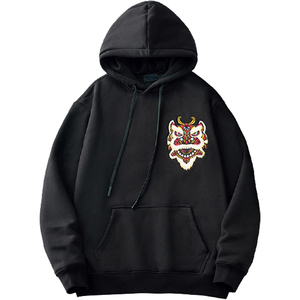 Venta al por mayor de sudaderas con capucha de los hombres logotipo personalizado bordado de manga larga de color sólido cómodo Hoodi hombre de secado rápido ropa de estilo Hip Hop - Product Image 1