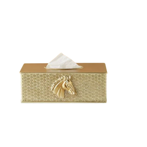 Caja de pañuelos de Metal Rectangular de diseño de tendencia, caja de pañuelos de Metal de la más alta calidad, servilletero, vajilla, organizador de pañuelos a la venta - Product Image 4