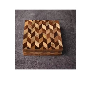 Alfombrillas de Madera Ecológicas, Diseño Clásico, Forma Irregular, Bordes Tallados a Mano, Acabado Natural, 300 mm de Diámetro, 10 mm de Grosor - Hogar - Product Image 1