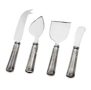Juego de cuchillos para queso de acero inoxidable de lujo, conjunto de cubiertos de Metal con estilo antiguo plateado para el hogar, a precio asequible - Product Image 1