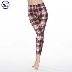 Push Up Leggings femme Fitness Leggings femmes imprimer rayé Plaid Leggings dame personnalisé vêtements de sport - Product Image 4