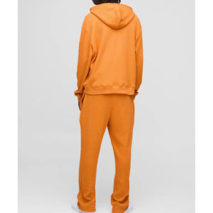 Invierno Tallas grandes Logotipo personalizado Oversized Cintura extendida Regular Fit Zip Hooded Jogger Chándal 2 piezas Set Streetwear - Product Image 2