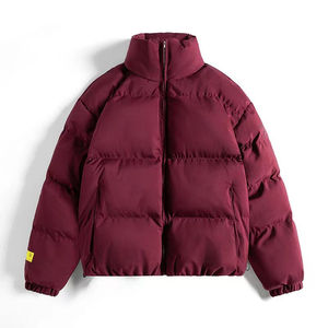 Blouson matelassé en toile essentiel, logo personnalisé, homme, hiver, chaud, isolé, léger, capuche, doublure en soie, streetwear, mode décontractée - Product Image 6