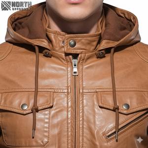 Veste en cuir pour hommes vente en gros de haute qualité vierge coupe-vent uni fermeture éclair complète veste en cuir personnalisée Racer Bomber veste personnalisée - Product Image 4
