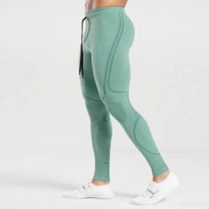 New Men's Compression Athletic <b>Leggings</b> <b>with</b> <b>Pocket</b> <b>High</b> Quality Elastic <b>Waist</b> Cotton Bamboo Running Workout Training - Product Image 3