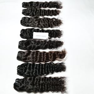 Extensiones de cabello de templo indio Virgen sin procesar, paquetes de cabello brasileño Natural sin procesar, encaje HD, estilos de rizos de onda profunda sueltos suaves - Product Image 5