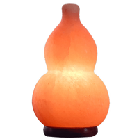 Lámpara LED USB Artesanal de Sal Rosa del Himalaya Natural, Colección de Cuencos de Fuego en Forma de Corazón y Pirámide Lunar, Purificador de Aire Moderno