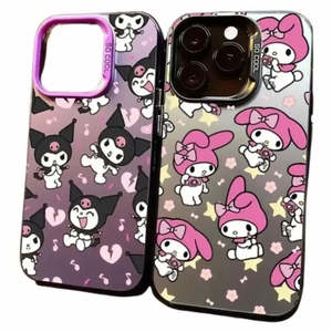เคสโทรศัพท์มือถือลายการ์ตูน My Melody สำหรับ Kuromi ดีไซน์เกราะ สำหรับ iPhone 7plus 8plus 11pro 13 Pro Max 14 Plus และ XR - Product Image 1