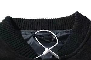 Vêtements de baseball pour hommes Design personnalisé Chenille broderie Letterman Varsity vestes en cuir mince manches col montant vêtements de baseball pour hommes - Product Image 4