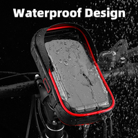 Soporte para Teléfono de Bicicleta con Pantalla Táctil de Plástico IPX4, Bolsa para Manillar de Bicicleta de Carretera de 6.5 Pulgadas con Rotación de 360 Grados, Orificio para Auriculares y Puerto de Carga