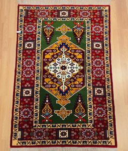 Alfombras de lana fina hechas a mano hechas en India, suaves, personalizables, 5x8, 12x14 tamaños para el hogar, oficina, hoteles, patrón abstracto de colores vibrantes - Product Image 1