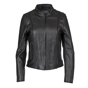 Chaqueta de cuero de motocicleta aprobada por CE para Mujer | Chaqueta de motociclista duradera con estilo | Chaqueta de cuero para montar - Product Image 1