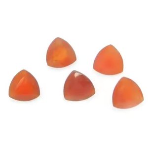 4mm Cornaline Naturelle À Facettes Trillion De Pierre Précieuse En Vrac Polie À La Main Pierres Semi Précieuses Pour La Fabrication De Bague Pendentif Bijoux DIY - Product Image 1