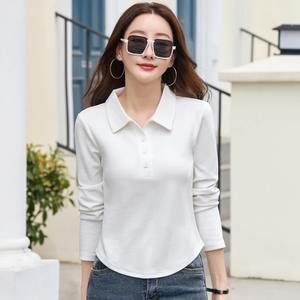 T-shirt à col rond en coton/fibre de bambou pour filles, de grande taille, à manches courtes, pour l'été, nouveau T-shirt décontracté à la mode pour femmes - Product Image 6