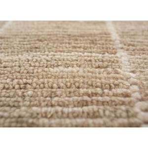 พรมขนสัตว์ทำมือสีเบจและสีน้ำตาลลายเส้น ขนาดใหญ่ 9x12 ฟุต รูปทรงสี่เหลี่ยมผืนผ้า เหมาะสำหรับห้องโถงหรือห้องนั่งเล่น-Hwl-178 - Product Image 3