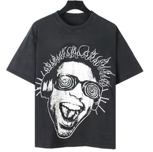 เสื้อยืดโอเวอร์ไซส์สั่งทำสีได้ตามต้องการ ผ้าฝ้าย 100% ระบายอากาศได้ดี เป็นมิตรกับสิ่งแวดล้อม สไตล์ไฮสตรีท น้ำหนักเบา 320gsm สำหรับผู้ชาย ขายส่ง - Product Image 1