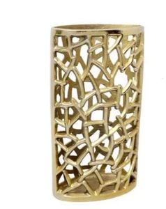 High Quality Handmade Aluminum Flower <b>Vase</b> with Modern Design Antiqued Finishing and <b>Unique</b> Holes Best Selling Product - Product Image 1