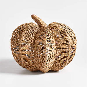 Woven <b>seagrass</b> pumpkin shaped <b>basket</b> baby toys clothes <b>storage</b> container low cost sea grass <b>baskets</b> - Product Image 1