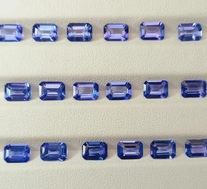 VVS Grado Natural Tanzanita AAA Cuarzo 7x5mm Octágono Corte Esmeralda Suelto Facetado Tanzanita Azul Piedras Preciosas Lote 7x5mm Piedras - Product Image 2