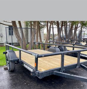 Remolque basculante hidráulico 5x8 de alta calidad con lados de 24 ", eje y frenos de 5.200 lb, construcción, uso de tractor agrícola con precio. - Product Image 5