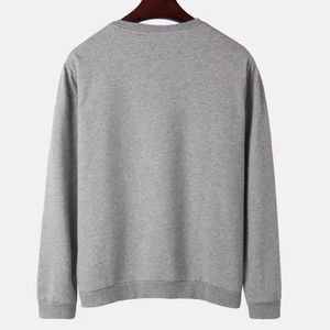 Sweat-shirt à col rond en molleton lourd pour homme OEM, logo personnalisé imprimé, coupe classique, 100% coton biologique, écologique, uni pour l'hiver - Product Image 2