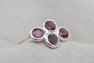 Natural Garnet 925 Sterling <b>Silver</b> <b>Ring</b> Handmade Red Gemstone Jewelry Modern Boho <b>Silver</b> <b>Ring</b> <b>for</b> Women and <b>Men</b> - Product Image 4