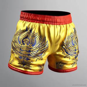MMA <b>Shorts</b> Lightweight And Flexibility Custom Design Specifically Design Traditional Belt Tightening Muay <b>Shorts</b> - Product Image 3