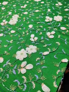 Luxury 3D Embroidered Organza Flower Fabric <b>Beads</b> Sequins Eco-Friendly Breathable Weft Knitted Accessory Style Cross Woven - Product Image 2