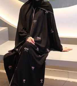 Moroccan <b>Wedding</b> <b>Abaya</b> for Women Modest and Embroidered with Beautiful Tussle Designs Natural Waistline-Wholesale - Product Image 5