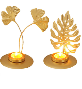 Porte-bougie en métal, pilier décoratif en fer, plateau pour théière, support à bougie pour bougies en cire, pour bougeoirs à lumière de thé - Product Image 6