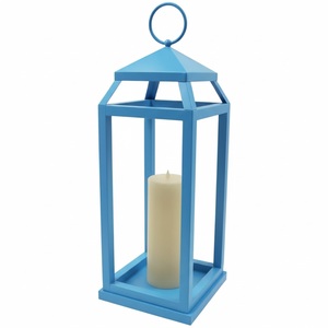 Faroles Altos de Vidrio en Oferta, Faroles de Estilo Moderno para Decoración de Bodas, Precio de Mayoreo, Lámpara de Huracán de Metal - Product Image 5