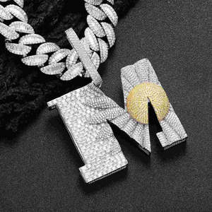 Colgante grande Iced Out Moissanite Hip Hop Colgante Hombres Diamante Colgante Moisaanite Colgante Barato Moissanite Diamante Colgante - Product Image 1