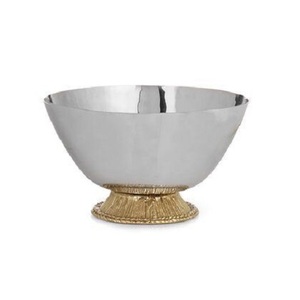 Fabuloso diseño de tazón decorativo de aluminio de la mejor calidad, tamaño y forma personalizados, tazón para servir comida en India. - Product Image 3