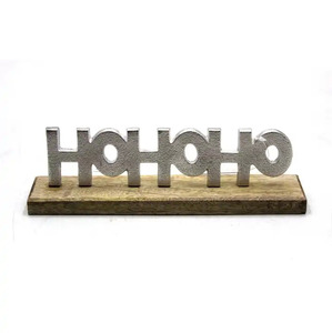 Nueva calidad aluminio GOTT NYTT AR W/Base de madera para decoración del hogar acabado en níquel áspero decoración de Navidad - Product Image 5