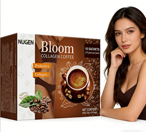 กาแฟสำเร็จรูปชนิดผงรสช็อกโกแลต รสชาติกลาง ไม่หวาน ไม่เปรี้ยว มีครีม น้ำตาล กลูเตน คอลลาเจน บลูมไวท์ บรรจุกล่อง - Product Image 1