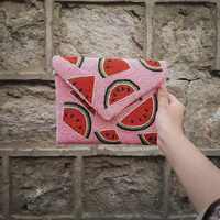 Pochette à monnaie brodée à la main de qualité supérieure pour femmes, pochette zippée en coquille de perle bleue avec toile