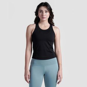 Nouvelle arrivée débardeur avec logo personnalisé pour femmes tissu en jersey tissé de couleur unie décontracté grande taille taille unique pour la salle de sport - Product Image 1