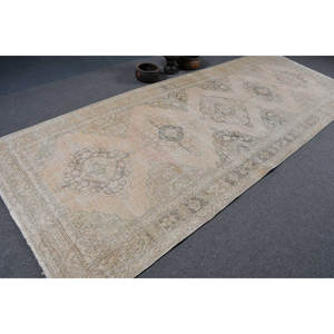 พรมขนกระต่ายสังเคราะห์ทรงสี่เหลี่ยมผืนผ้าดีไซน์แบบเย็บปะติดปะต่อกันสไตล์คลาสสิกขนาด4.7x12.5ฟุตทันสมัยสไตล์ตุรกีโบราณ - Product Image 2