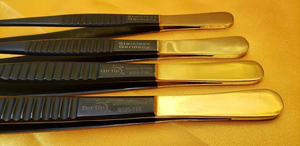 Ensemble de 4 pinces vasculaires atraumatiques DeBakey 6-9,5 pouces, revêtement noir, manuel, certifié CE, instruments chirurgicaux - Product Image 6