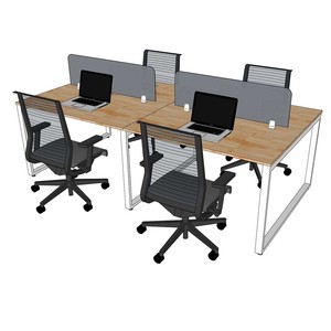 HBRT012 Mesa Modular Minimalista para 4 Personas, 120x240cm, Rectangular, Requiere Doble Ensamblaje, Muebles de Oficina, Patas de Acero - Product Image 6