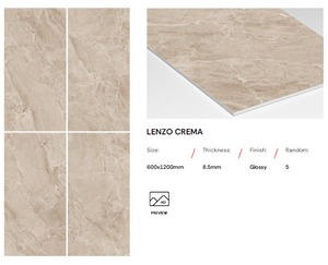 Meilleures ventes de carreaux en porcelaine polie brillante de 600x600 600x1200 mm pour les murs et les sols de luxe de grande taille pour la salle de bain, la cuisine, le salon - Product Image 2