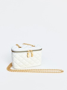 OEM ODM Private Label Custom Logo Women's White Quilted Chain Crossbody Bag Mini <b>Vanity</b> <b>Box</b> Bag PU Leather Shoulder Purse - Product Image 2
