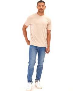Camiseta de cuello redondo de nieve Unisex de siguiente nivel, Pima Camiseta de manga corta de algodón, camisetas de cuello redondo de tres Mezclas de manga corta para hombre - Product Image 4