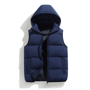 Chalecos de Invierno sin Mangas, Chaleco Acolchado de Algodón con Logotipo Personalizado, Chaleco Corto Acolchado Cortavientos para Hombre - Product Image 4