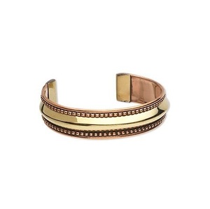 Wearing Girls Vintage Brass Bracelet Long Lasting Quality Shinny Gold Plated <b>Engraved</b> Embossed Design Bracelet on Sale - Product Image 1