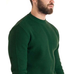 Pull à col rond personnalisé pour homme, 7 jauges, couleur personnalisée, épaisseur standard, décontracté, 100% coton, hiver, anti-rétrécissement - Product Image 4
